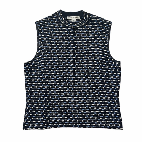 St. John | Knit Mock Neck Sleeveless Top - Picture 2 of 8